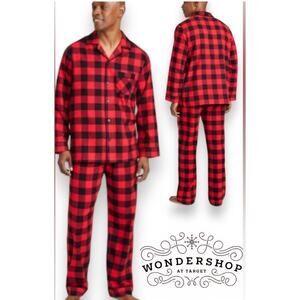 Wondershop Red Black Flannel Pajama Set Buffalo Check Matching Mens Holiday XL